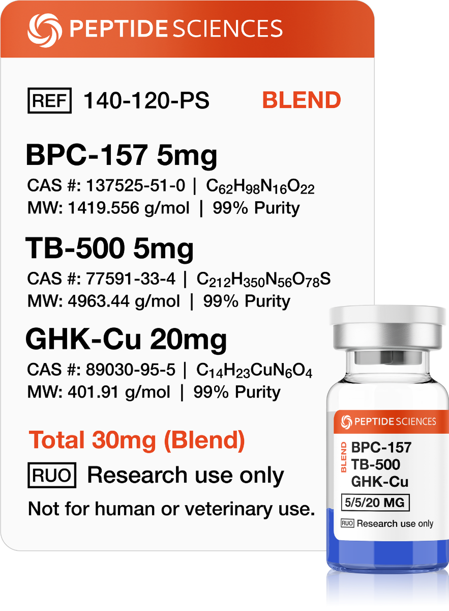 BPC-157, TB-500, GHK-Cu 30mg (Glow Blend)