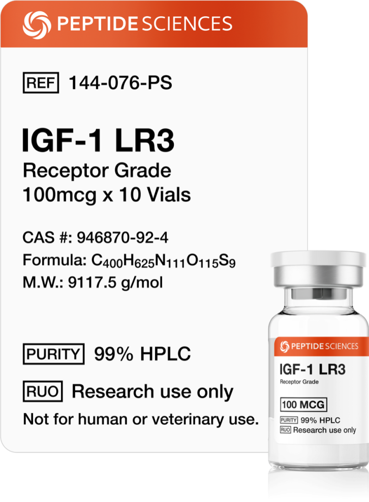 IGF-1 LR3 (Receptor Grade) 100mcg x 10 Vials